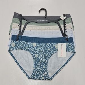 Lucky Brand Woman's Hipsters Set - Floral and Solid Mix